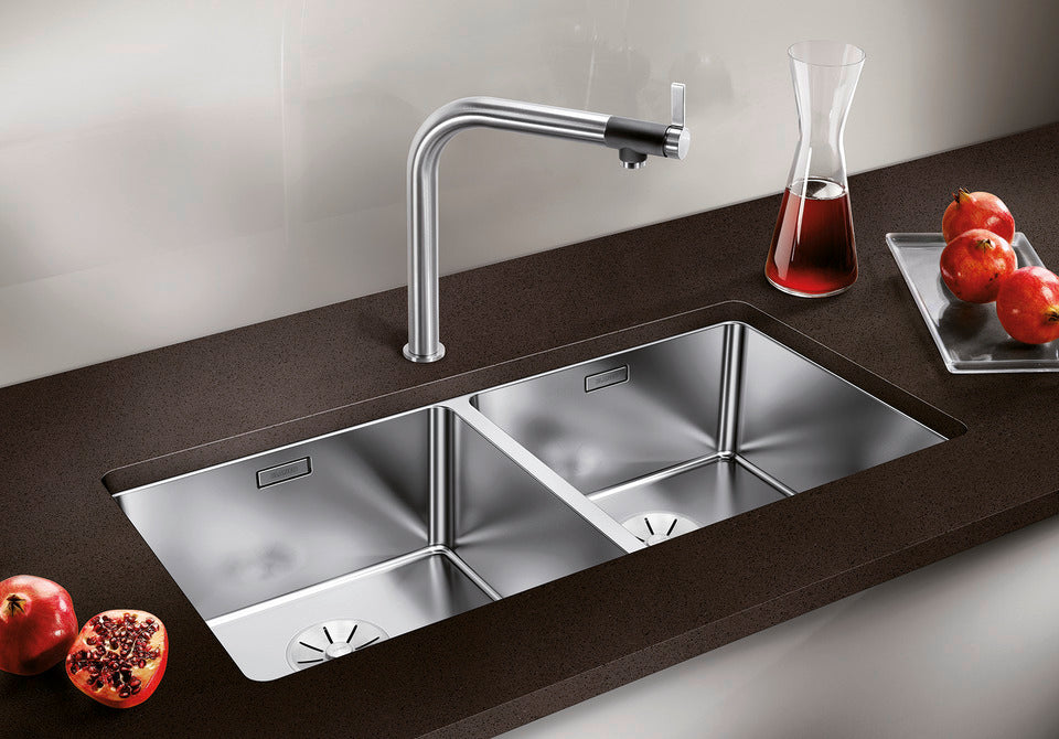 BLANCO ANDANO 400/400-U Premium Undermount Stainless Steel Double Bowl Kitchen Sink (522987)