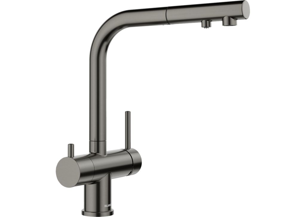 BLANCO FONTAS-S II Filter Pull-Out Kitchen Tap Satin Dark Steel (527737)