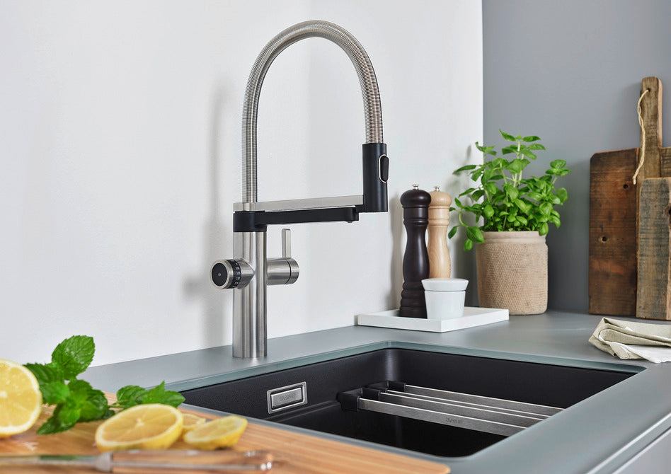BLANCO drink.filter EVOL-S Pro Satin Gold Kitchen Tap (527430)