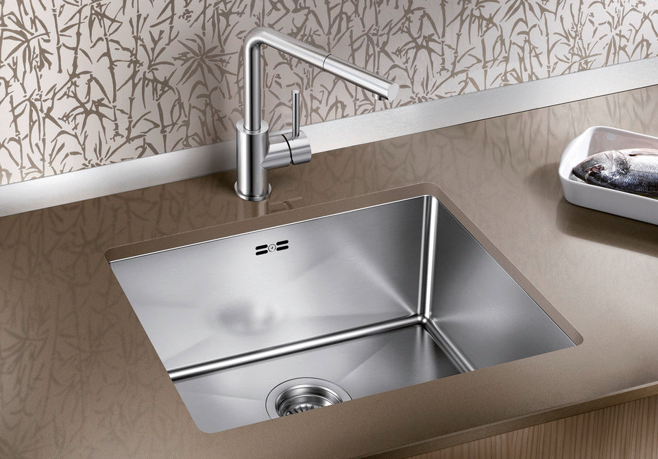 BLANCO QUATRUS R15 500-IU Premium Stainless Steel Kitchen Sink | Inset & Undermount Installation (235642)