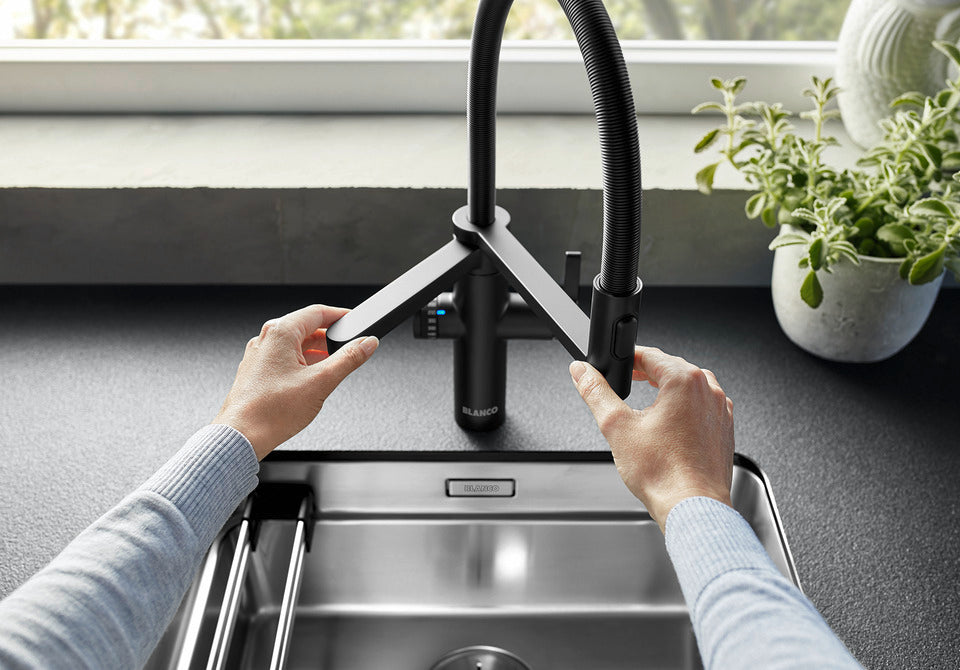 BLANCO drink.filter EVOL-S Pro Black Matt Filter Kitchen Tap (526636)