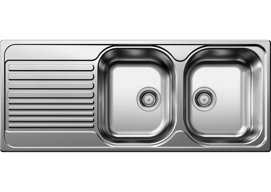 BLANCO TIPO 8 S Premium Stainless Steel Double Bowl Kitchen Sink with Drainer (511925)