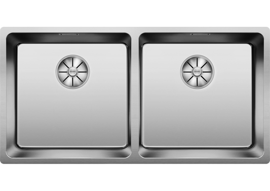 BLANCO ANDANO 400/400-U Premium Undermount Stainless Steel Double Bowl Kitchen Sink (522987)