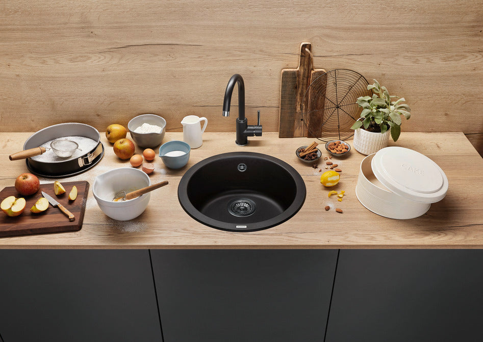 BLANCO RONDO SILGRANIT Round Kitchen Sink - Black  (525959)