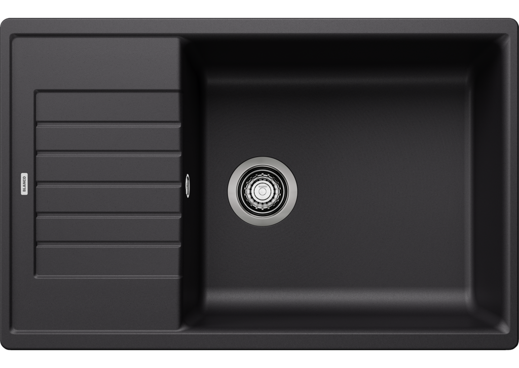 BLANCO ZIA XL 6 S Compact Premium Kitchen Sink with XL Bowl & Drainer - Black (526019)