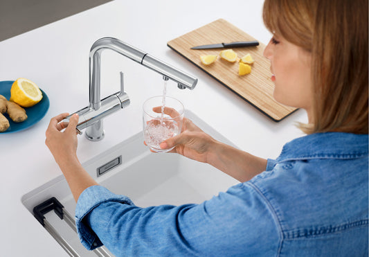 BLANCO FONTAS-S II Filter Pull-Out Kitchen Tap PVD Steel (525199)
