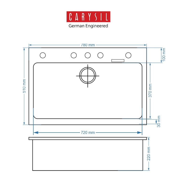CARYSIL – Jumbo #780 Inset Sink