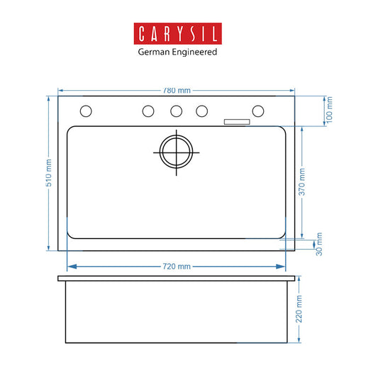 CARYSIL – Jumbo #780 Inset Sink
