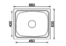 Monic i-550 Stainless Steel Inset Mount Single Bowl Kitchen Sink
