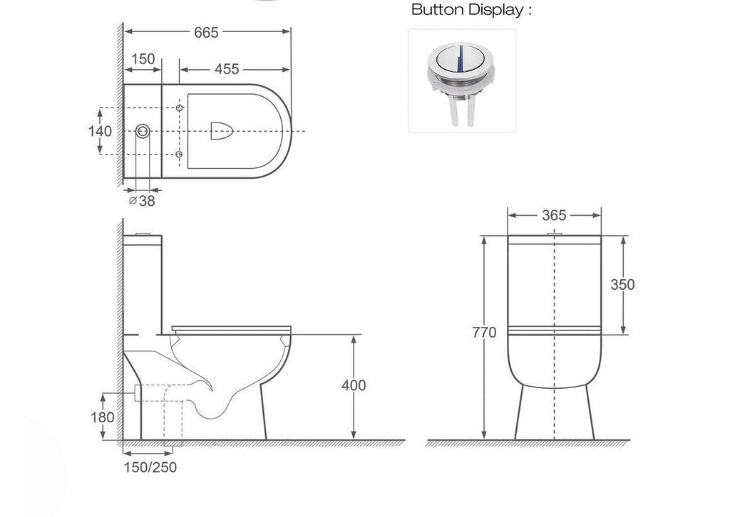 VASILE Closed-Coupled Water Closet (V-339)