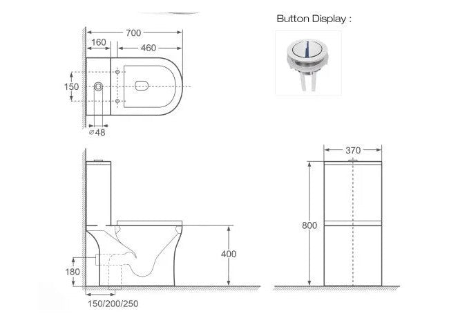 VASILE Toilet Bowl Rimless (V-596 )