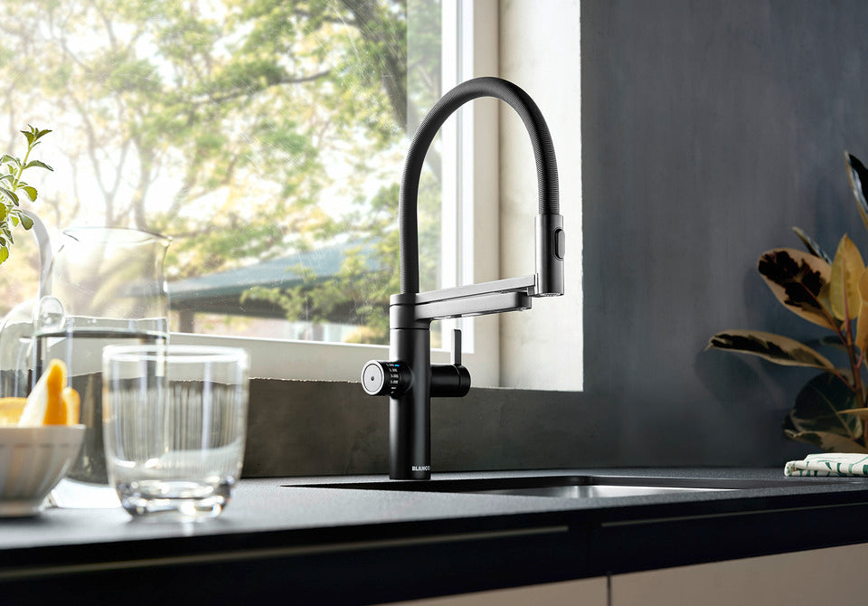 BLANCO drink.filter EVOL-S Pro Black Matt Filter Kitchen Tap (526636)