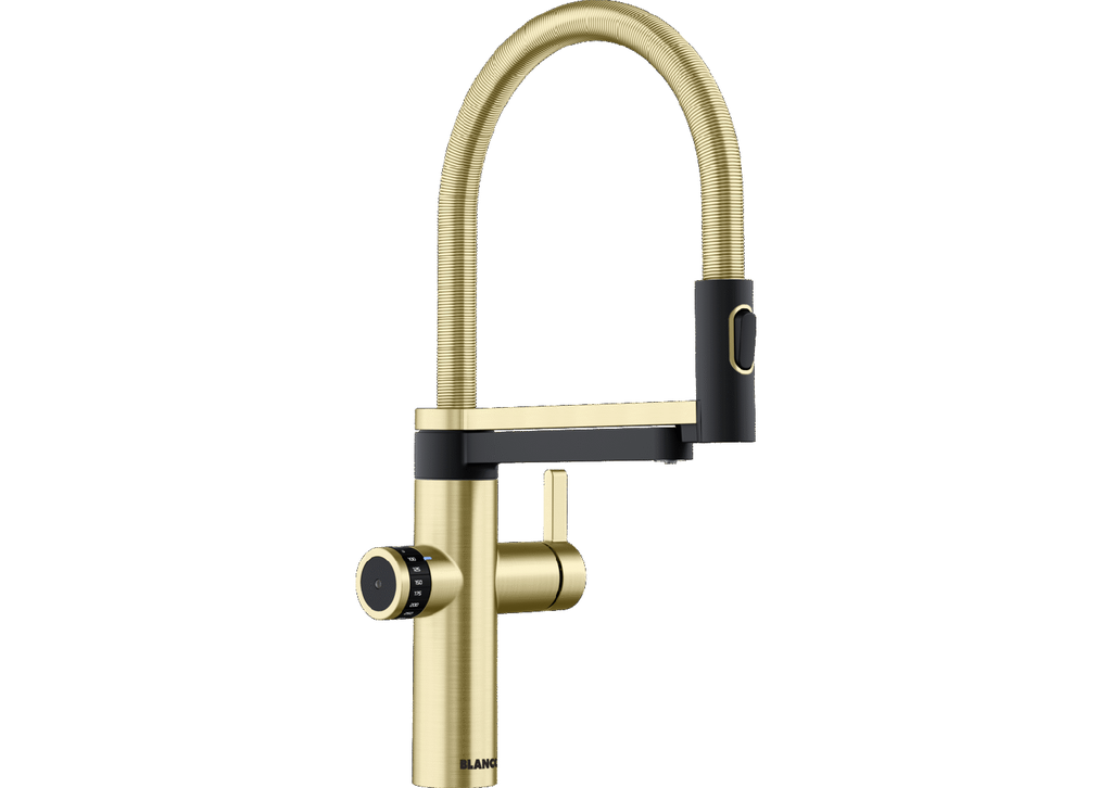 BLANCO drink.filter EVOL-S Pro Satin Gold Kitchen Tap (527430)