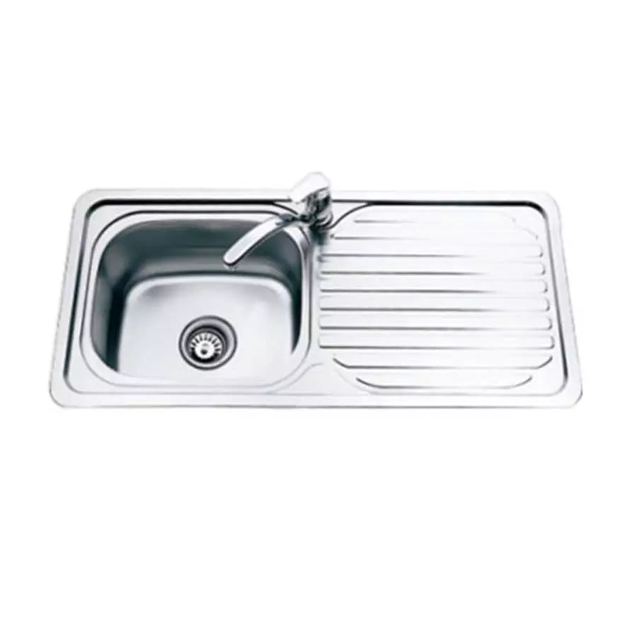 Monic i-800 Stainless Steel Inset Mount Single Bowl Kitchen Sink with Drainer