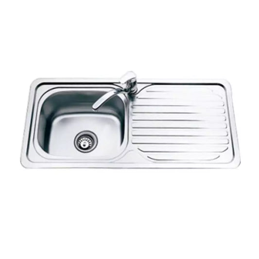 Monic i-800 Stainless Steel Inset Mount Single Bowl Kitchen Sink with Drainer